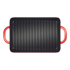 Enameled Cast Iron 12.5 x 8 Inch Grill Pan