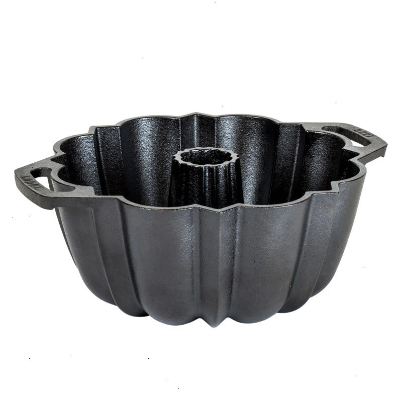 Seasoned Cast Iron Fluted Cake Pan