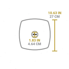 10.5 Inch Square Glass Lid