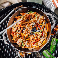 12 Inch Seasoned Cast Iron Dual Handle Grilling Basket