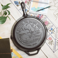 Lodge 12 Inch Seasoned Cast Iron Skillet, Spacious Skies