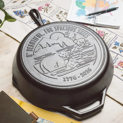 Lodge 12 Inch Seasoned Cast Iron Skillet, Spacious Skies