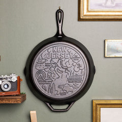 American Road Trip: 12 Inch Seasoned Cast Iron Skillet, New Jersey