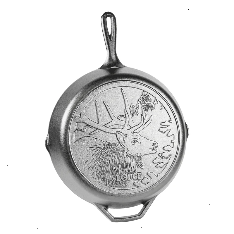 Wildlife Series™ 12 Inch Cast Iron Elk Skillet