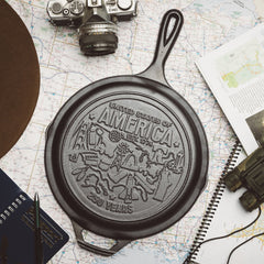 Lodge 10.25 Inch Seasoned Cast Iron Skillet, USA Icons