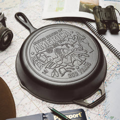 Lodge 10.25 Inch Seasoned Cast Iron Skillet, USA Icons