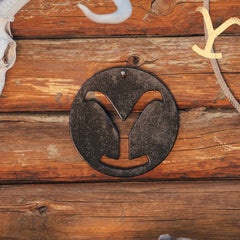 Yellowstone™ 8 Inch Seasoned Cast Iron “Power Y” Trivet