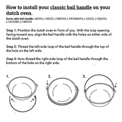 10 Inch Cast Iron Camp Dutch Oven Bail Handle