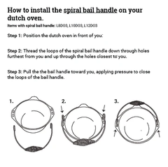 9 Quart Cast Iron Dutch Oven Spiral Bail Handle