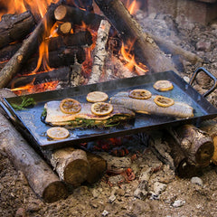 18 x 10 Inch Seasoned Carbon Steel Griddle 